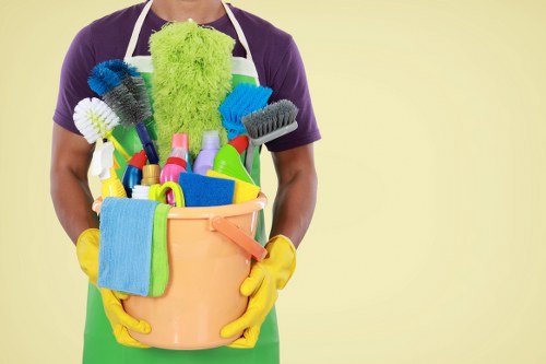 Carpet cleaning team using sustainable waste sorting in Ealing