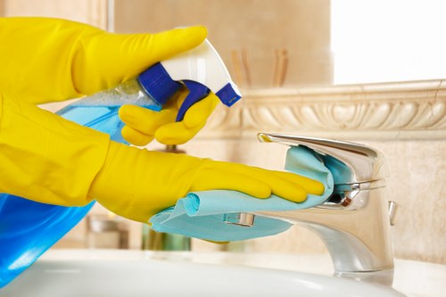 Deep cleaning a hard floor in an Ealing residential home